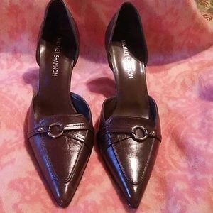 8.5M Brown Leather Michael Shannon Heels